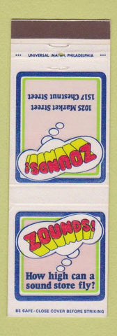 Matchbook Cover - Zounds Records Tapes Philadelphia PA