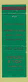 Matchbook Cover - Condo and Son Funeral Home Wilkinson IN
