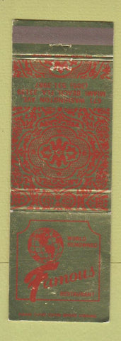 Matchbook Cover - Famous Restaurant Miami Beach FL