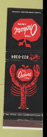 Matchbook Cover - Orchard Inn Towson MD