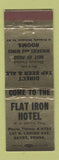 Matchbook Cover - Flat Iron Hotel Sayre PA