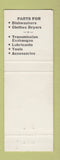 Matchbook Cover - Rex Washing Machine Parts Newark NJ