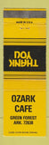 Matchbook Cover - Ozark Cafe Green Forest AR