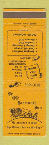 Matchbook Cover - Ye Old Yarmouth Inn Yarmouthport MA
