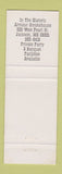 Matchbook Cover - Iron Horse Grill Jackson MS