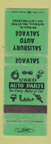 Matchbook Cover - Salisbury Auto Salvage MA WEAR