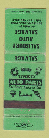 Matchbook Cover - Salisbury Auto Salvage MA WEAR