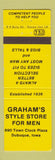 Matchbook Cover - Graham's Style Store Men's Clothes Dubuque IA