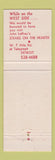 Matchbook Cover - Iron Duke Steak House Warren MI
