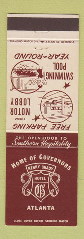 Matchbook Cover - Henry Grady Hotel Atlanta GA