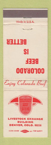 Matchbook Cover - Colorado Beef Board Livestock Exchange Denver Colorado