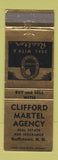Matchbook Cover - Clifford Martel Real Estate Insurance Goffstown NH