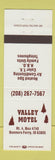 Matchbook Cover - Valley Motel Bonners Ferry ID