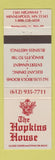 Matchbook Cover - Hopkins House Minneapolis MN