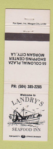 Matchbook Cover - Landry's Seafood Inn Morgan City LA