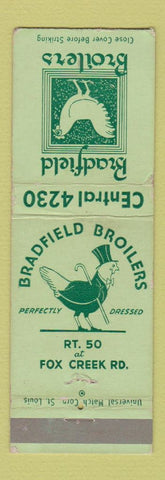 Matchbook Cover - Bradfield Broilers Chicken WEAR
