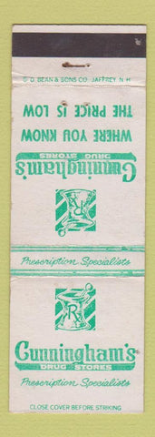 Matchbook Cover - Gunningham's Drug Stores