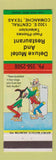 Matchbook Cover - Deluxe Motel Restaurant Comanche TX hillbilly