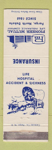 Matchbook Cover - Pioneer Mutual Insurance Fargo ND WEAR