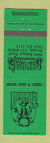 Matchbook Cover - Laddy's Restaurant Saloon Arvada Colorado