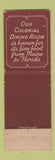 Matchbook Cover - Stratford Hotel Fredericksburg VA
