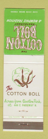Matchbook Cover - Cotton Boll Restaurant Memphis TN