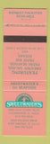 Matchbook Cover - Sweetwater's Restaurant Port Orange Clearwater FL
