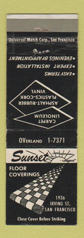 Matchbook Cover - Sunset Floor Coverings San Francisco CA