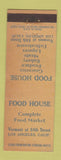 Matchbook Cover - Food House Grocery Los Angeles CA