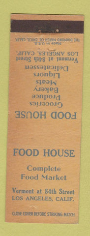 Matchbook Cover - Food House Grocery Los Angeles CA