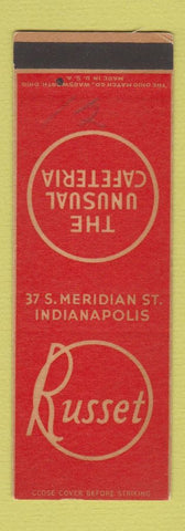 Matchbook Cover - Russet Cafeteria Indianapolis IN SAMPLE