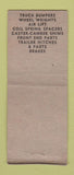 Matchbook Cover - Salina Springs Axle Service Salina KS BOBTAIL