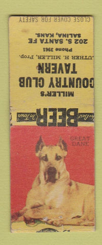Matchbook Cover - Miller's Country Club Tavern Salina KS BOBTAIL