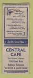 Matchbook Cover - Central Cafe Salina KS BOBTAIL WEAR