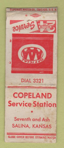 Matchbook Cover - Copeland Service oil gas Salina KS BOBTAIL WORN