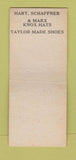 Matchbook Cover - Hines Roth Men's Clothes Salina KS BOBTAIL