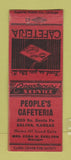 Matchbook Cover - People's Cafeteria Salina KS BOBTAIL