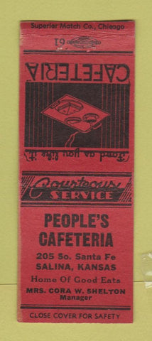 Matchbook Cover - People's Cafeteria Salina KS BOBTAIL