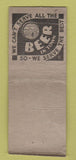 Matchbook Cover - Paramount Bar Salina KS BOBTAIL WORN