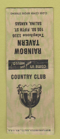 Matchbook Cover - Rainbow Tavern Salina KS BOBTAIL