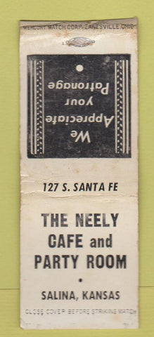 Matchbook Cover - Neely Cafe Party Room Salina KS BOBTAIL WEAR