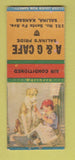 Matchbook Cover - A&G Cafe  Salina KS BOBTAIL
