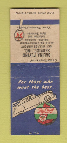 Matchbook Cover - Texaco oil gas  Salina KS BOBTAIL