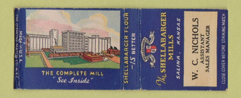 Matchbook Cover - Shellabarger Mills Flour Salina KS BOBTAIL