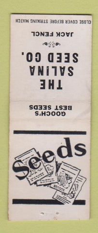 Matchbook Cover - Salina Seed Company  Salina KS BOBTAIL