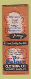 Matchbook Cover - Palace Clothing Company Salina KS BOBTAIL