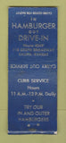 Matchbook Cover - Hamburger Drive In Salina KS BOBTAIL
