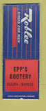 Matchbook Cover - Roblee Men's Shoes Epp's Bootery Salina KS BOBTAIL