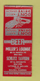 Matchbook Cover - Miller's Lounge Schlitz Tavern Salina KS BOBTAIL WEAR