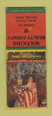 Matchbook Cover - Watkins Real Estate Salina KS BOBTAIL